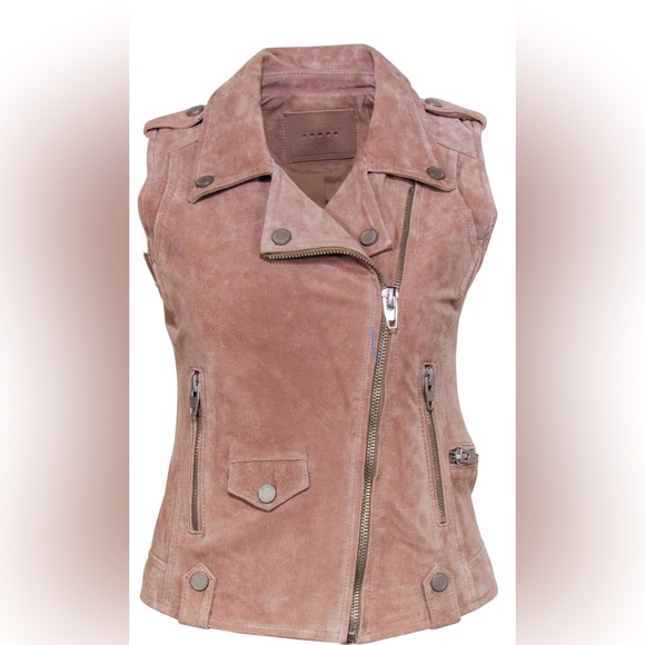 Blank NYC Jackets & Blazers - BLANK NYC - Real Leather Taupe Suede Vest Size S
